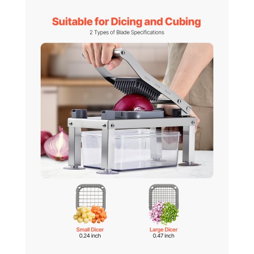 Vegetable Chopper Mandoline Slicer Allin1 Food Veggie Cutter with 9