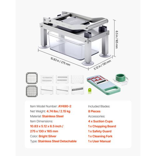 Vegetable Chopper Mandoline Slicer Allin1 Food Veggie Cutter