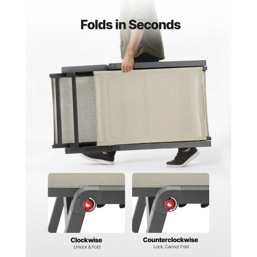 Outdoor Chaise Lounge Chair 400 lbs Weight Capacity Foldable Sun Tanning