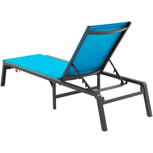Chaise Lounge Chair Outdoor Patio Lounge Chair with Adjustable 5Position –