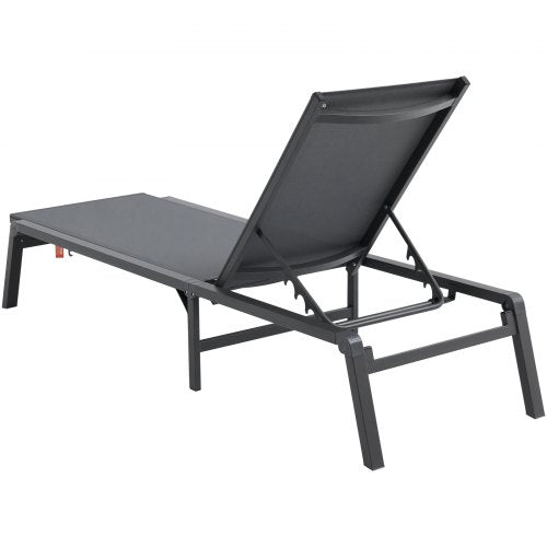 Chaise Lounge Chair Outdoor Patio Lounge Chair with Adjustable 5Position –