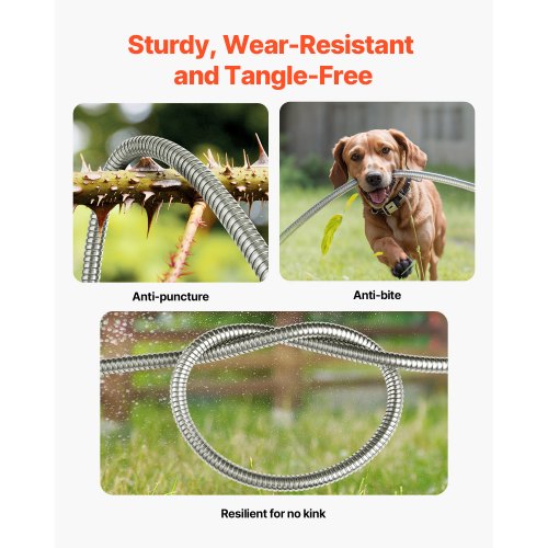 Metal Garden Hose 150 ft Rust Proof Stainless Steel Water Hose Heavy Duty
