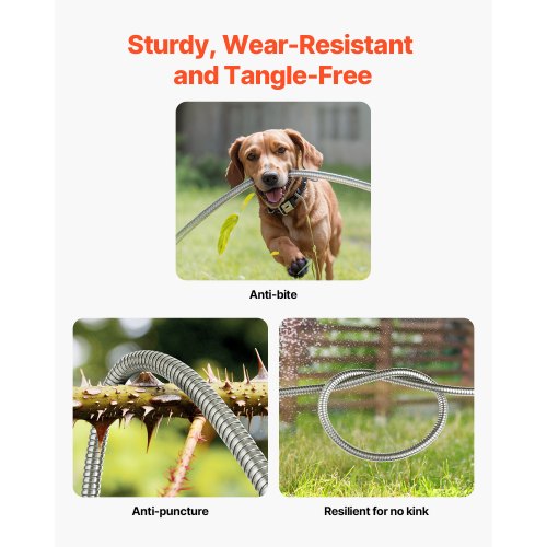 Metal Garden Hose 200 ft Rust Proof Stainless Steel Water Hose Heavy Duty