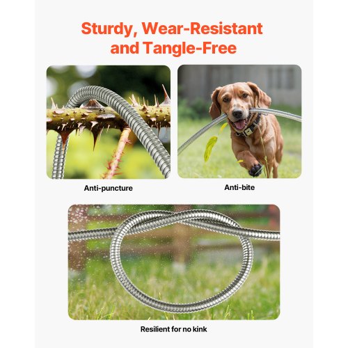 Metal Garden Hose 25 ft Rust Proof Stainless Steel Water Hose Heavy Duty