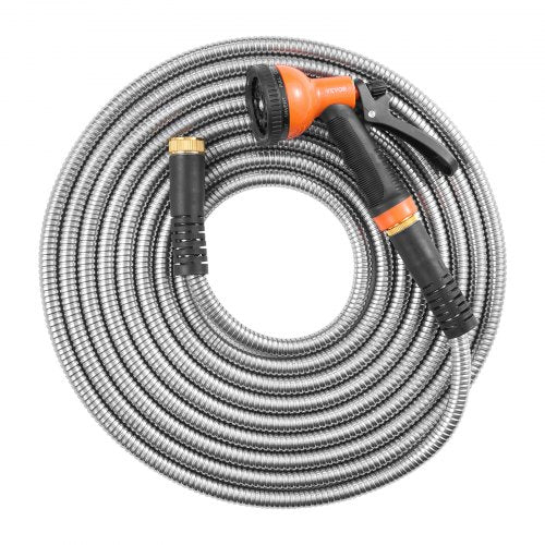 Metal Garden Hose 75 ft Rust Proof Stainless Steel Water Hose Heavy Duty