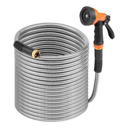 Metal Garden Hose 75 ft Rust Proof Stainless Steel Water Hose Heavy Duty