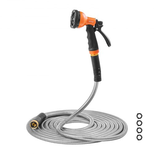 Metal Garden Hose 75 ft Rust Proof Stainless Steel Water Hose Heavy Duty