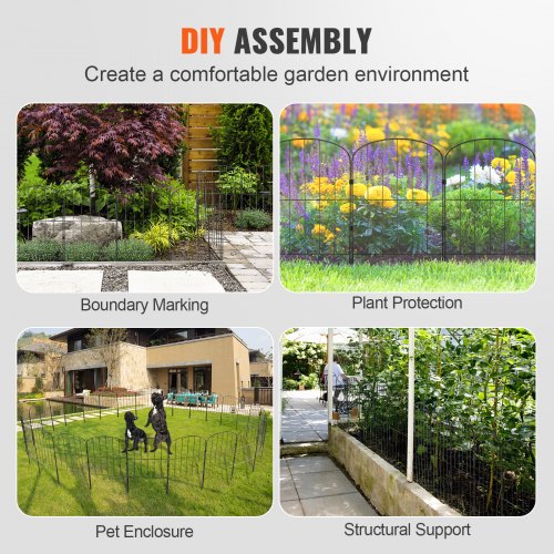Garden Fence 24inH x30ftL Animal Barrier Fence Underground Decorative