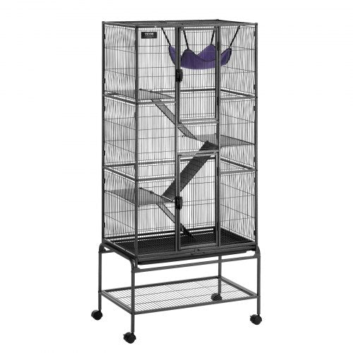 69" Rolling Metal Ferret Cage Large 4 Tier Cage Small