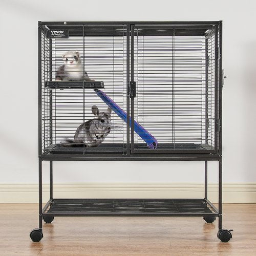 36" Rolling Metal Ferret Cage Large 2 Tier Cage Small