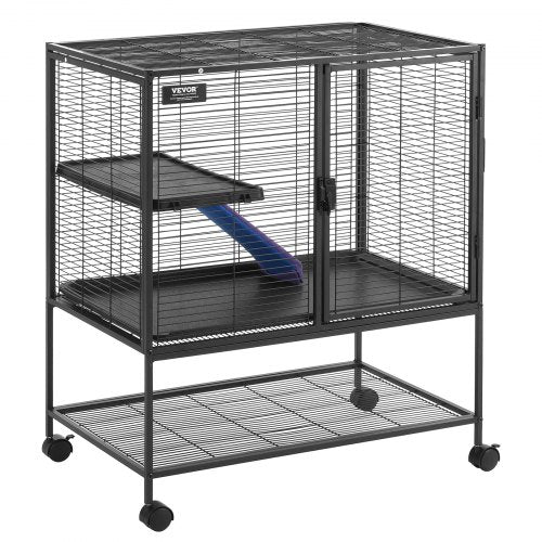36" Rolling Metal Ferret Cage Large 2 Tier Cage Small