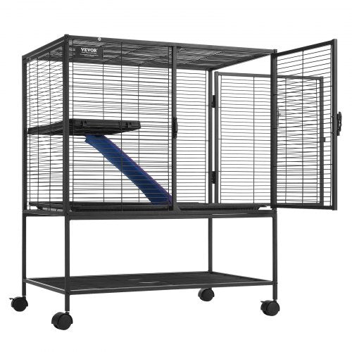 36" Rolling Metal Ferret Cage Large 2 Tier Cage Small