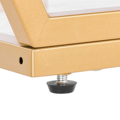 Marble Console Table 3 Tiers Modern Console Table for Open Storage Golden