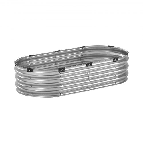 Metal Raised Garden Bed 4 x 2 x 1 ft Outdoor Galvanized Planter Box with Open