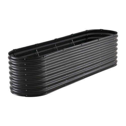 Metal Raised Garden Bed 8 x 2 x 2 ft Outdoor Galvanized Planter Box with Open