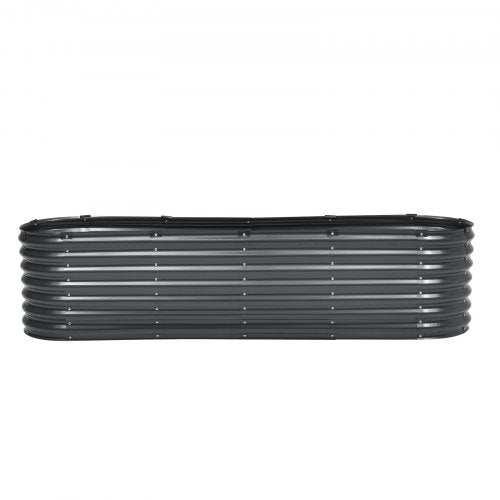 Metal Raised Garden Bed 8 x 2 x 2 ft Outdoor Galvanized Planter Box with Open