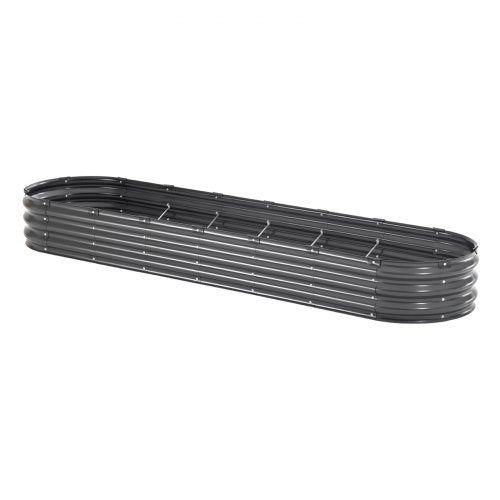 Metal Raised Garden Bed 8 x 2 x 1 ft Outdoor Galvanized Planter Box with Open