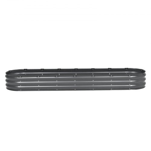 Metal Raised Garden Bed 8 x 2 x 1 ft Outdoor Galvanized Planter Box with Open