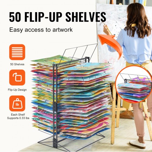 Art Drying Rack 50 Removable Shelves 20 x 17 x 30 inch Paint Drying Rack