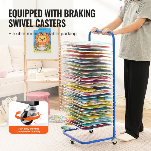 Art Drying Rack 25 Removable Shelves 17 x 13 x 39.4 inch Paint Drying Rack