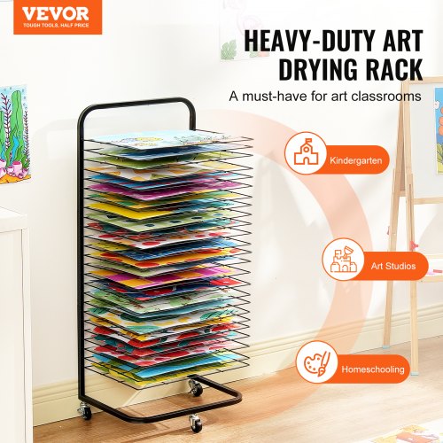 Art Drying Rack 25 Removable Shelves 17 x 13 x 39.4 inch Paint Drying Rack