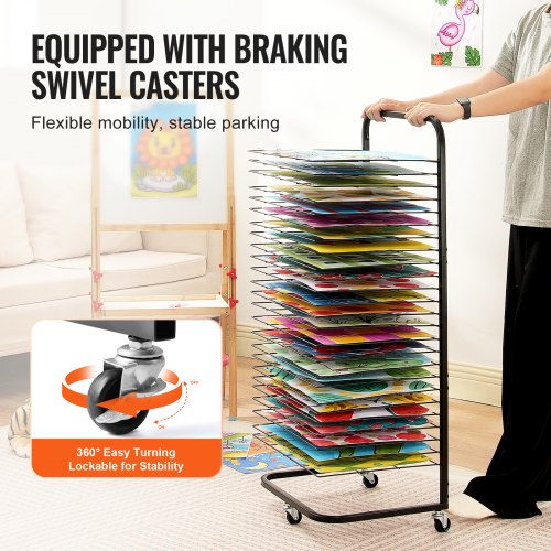 Art Drying Rack 25 Removable Shelves 17 x 13 x 39.4 inch Paint Drying Rack