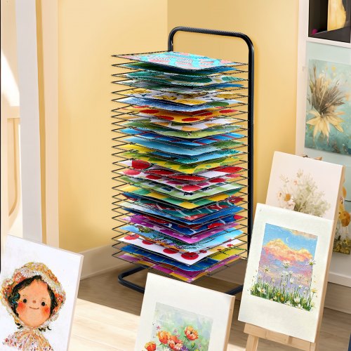 Art Drying Rack 25 Removable Shelves 17 x 13 x 39.4 inch Paint Drying Rack