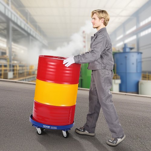 55 Gallon Drum Dolly 2000 lbs Load Capacity HeavyDuty Barrel Dolly with Cross