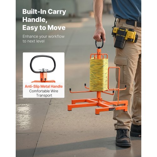 Cable Dispenser Floor or Stud Mounted Wire Spool Rack Portable Wire Rack