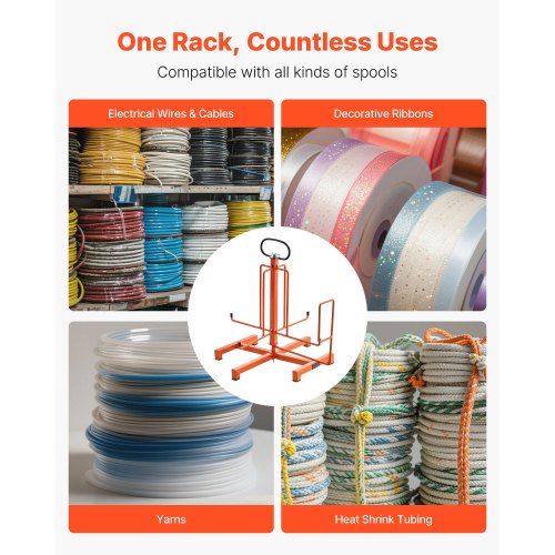 Cable Dispenser Floor or Stud Mounted Wire Spool Rack Portable Wire Rack