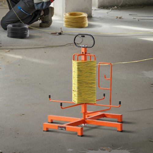 Cable Dispenser Floor or Stud Mounted Wire Spool Rack Portable Wire Rack