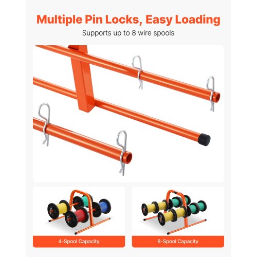 Wire Spool Rack 100 lbs Capacity Smart Hand Caddy HeavyDuty Steel Wire