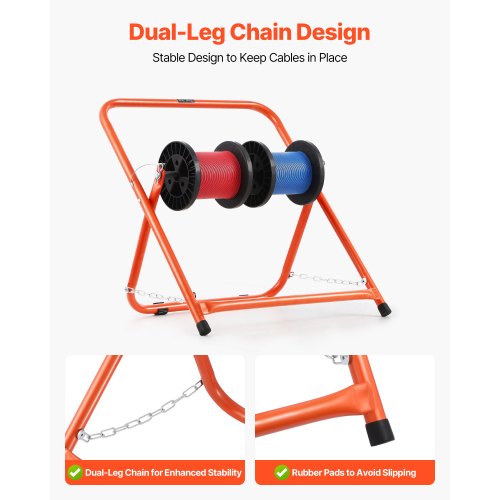 Cable Caddy Heavy Duty Steel Frame Spool Holder for Electrical Wires