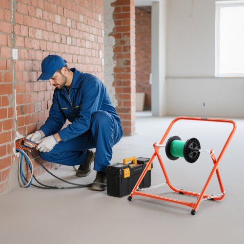 Cable Caddy Heavy Duty Steel Frame Spool Holder for Electrical Wires