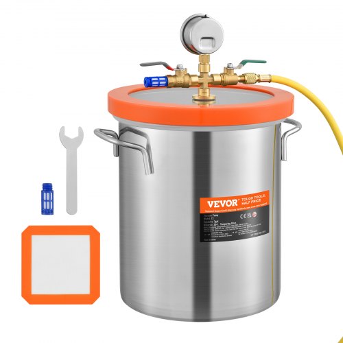 3 Gallon Vacuum Chamber Upgraded Tempered Glass Lid Vacuum Degassing