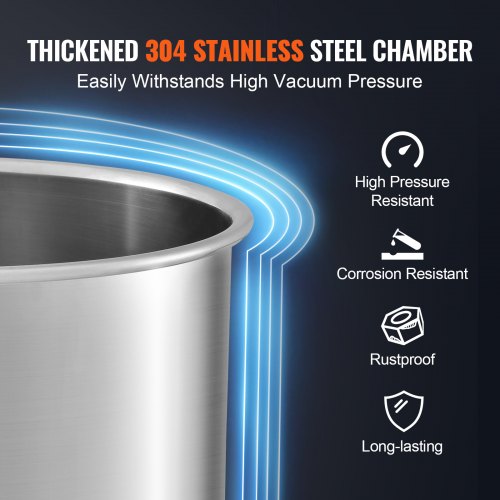 5 Gallon Vacuum Chamber Upgraded Tempered Glass Lid Vacuum Degassing