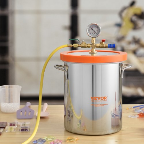 5 Gallon Vacuum Chamber Upgraded Tempered Glass Lid Vacuum Degassing