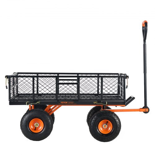 Garden Cart Sturdy Metal Utility Wagon with Simple Assembly Versatile Dump