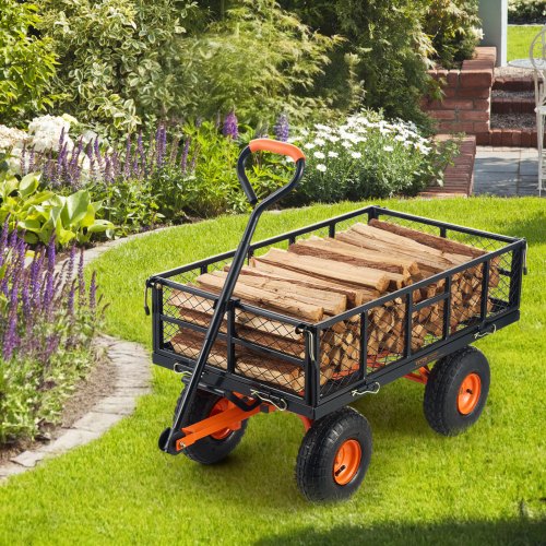 Garden Cart Sturdy Metal Construction with Simple Assembly Versatile Dump