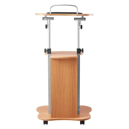 Podium Stand 43Inch Wooden Lectern Portable Laptop Desk with Lockable