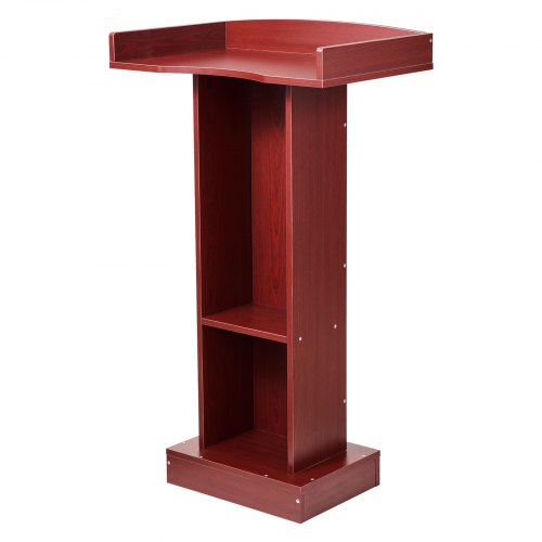 Podium Stand 41Inch Wooden Lectern Laptop Desk with Wide Reading Surface