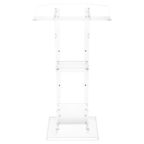 Podium Stand 43Inch Acrylic Lectern Portable Laptop Desk with Wide 1