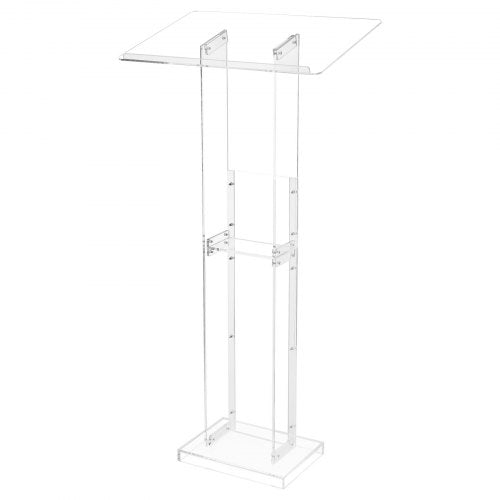 Podium Stand 50Inch Acrylic Lectern Portable Laptop Desk with Wide