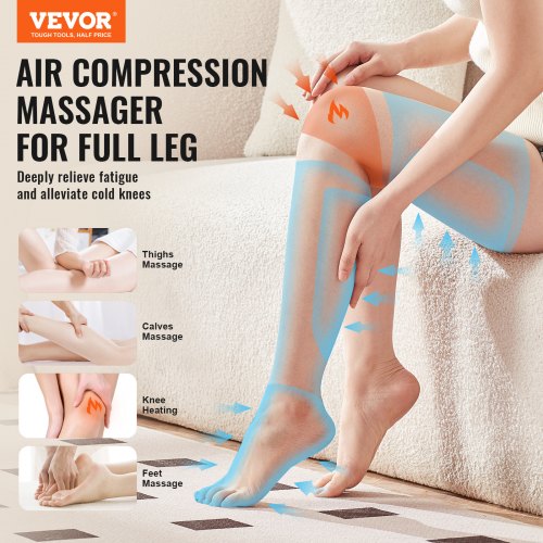 Full Leg Massager Air Compression Leg Massager for Foot Calf Thigh Knee 2