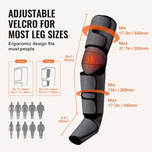 Full Leg Massager Air Compression Leg Massager for Foot Calf Thigh Knee 2