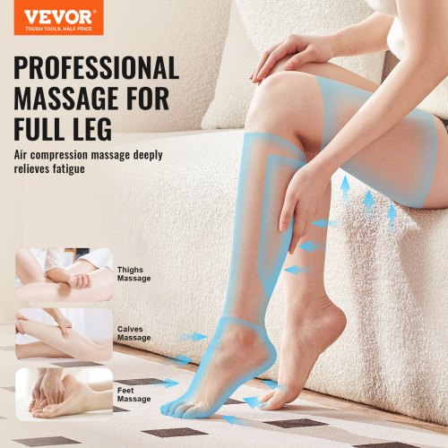 Full Leg Massager Air Compression Leg Massager for Foot Calf Thigh Knee 3