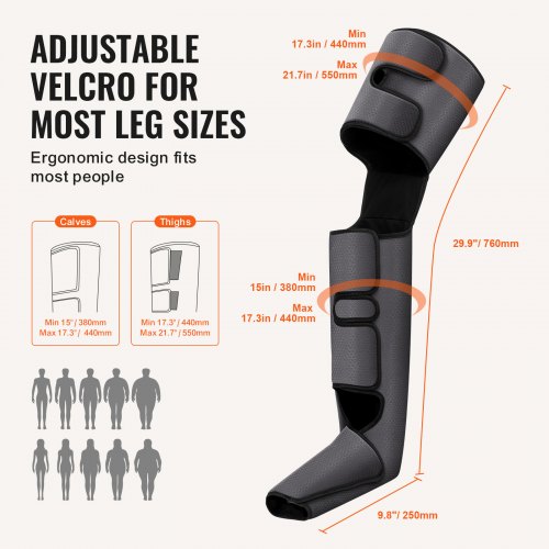 Full Leg Massager Air Compression Leg Massager for Foot Calf Thigh Knee 3