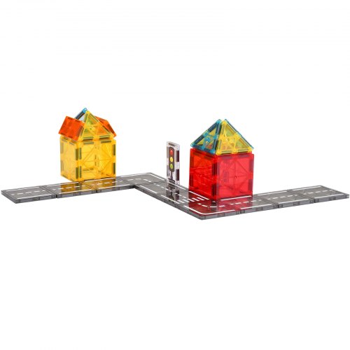 Magnetic Tiles 56 PCS Magnetic Road Building Blocks for Kids Magnet