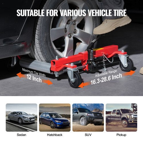 Wheel Dolly Max Capacity 1500 Lbs Car Dolly Car Jack Dolly Lifter with 360°