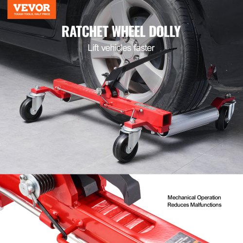 Wheel Dolly Max Capacity 1500 Lbs Car Dolly Car Jack Dolly Lifter with 360°